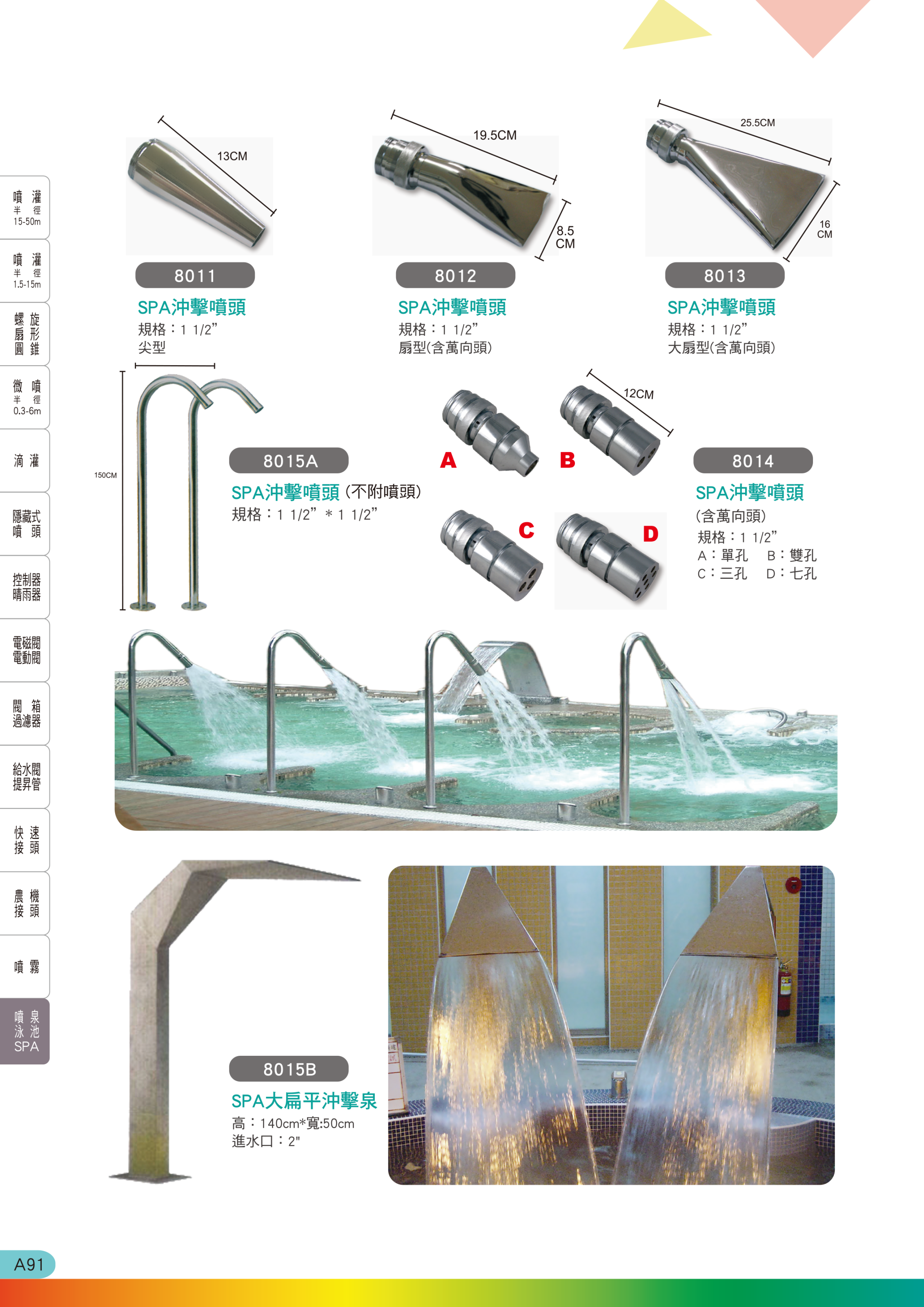 SPA泳池設備 SPA 沖擊噴頭